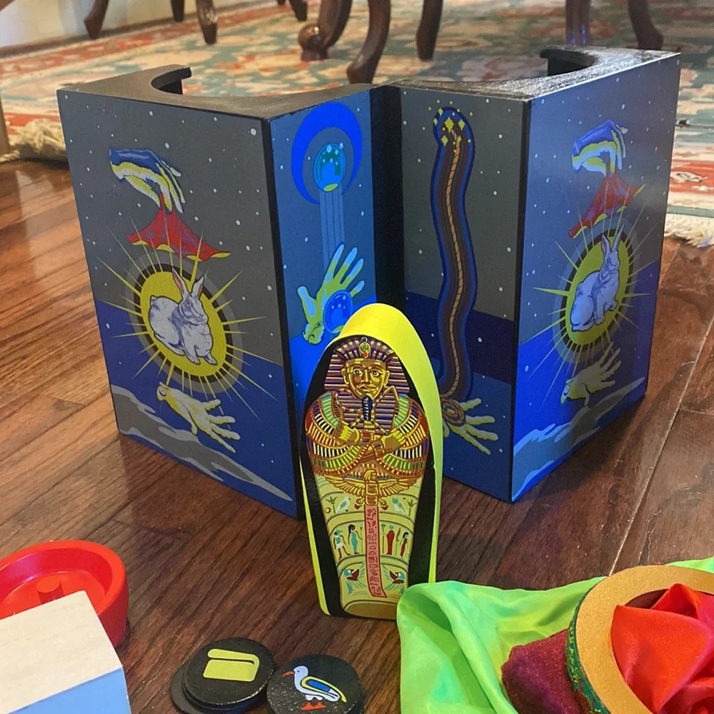 Melissa & Doug Magic Trick Set with Blue Starry Boxes and Multicolor Props